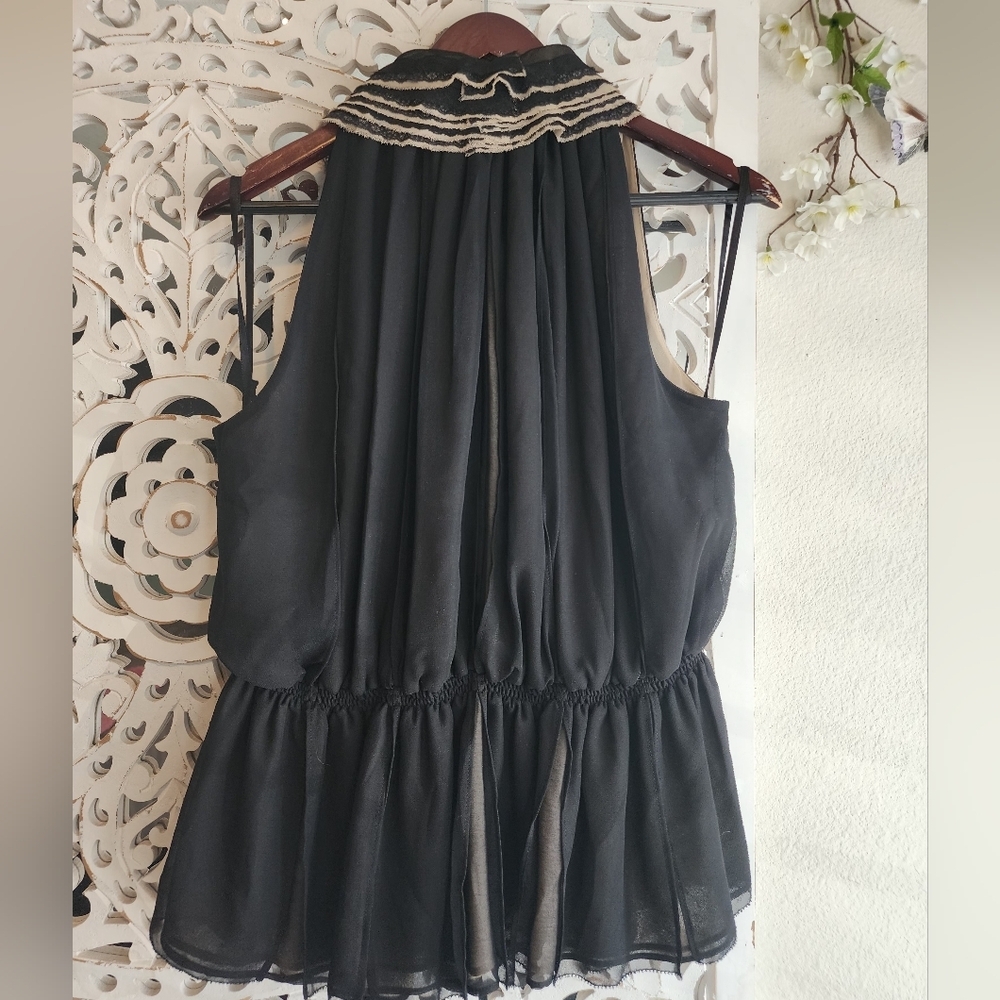 Robert Rodriguez for NeimanMarcus + Target Black & Beige Sleeveless Peplum Large - Picture 15 of 16